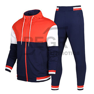 Wholesale OEM Fitted Sweatsuit Tracksuit Zipper Hoodies <b>Jogging</b> Men Jogger Track Suit - Product Image 4