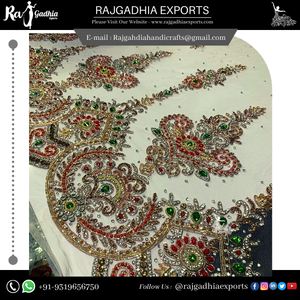 Tela con cuentas de lujo, tela de Organza bordada, cuentas de encaje decoradas, tul bordado, Color personalizado - Product Image 4