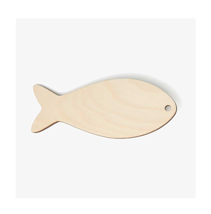 Solid Wood Vintage Mediterranean Style Fish Crafts/ Non-toxic Wooden Fish Shape for Coloring an Decor 99GD - Product Image 3
