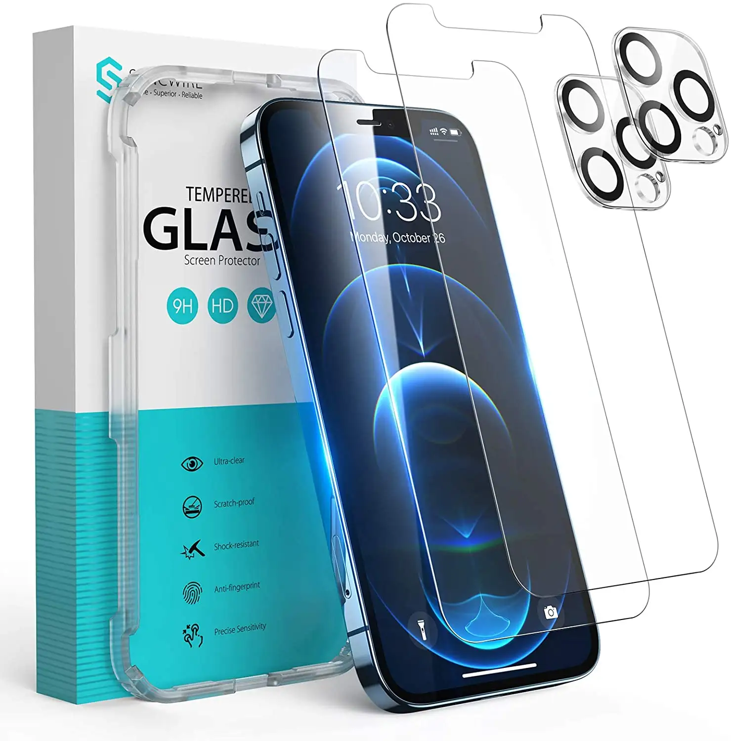 Groothandel Mobiele Telefoon <span class=keywords><strong>Accessoires</strong></span> 2.5 D Zeefdruk Gehard Glas Screen Protector Voor Iphone 12 Pro Max