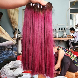 Extensions de cheveux naturels tissés en machine, couleurs mélangées, double trame, simple trame - Product Image 6