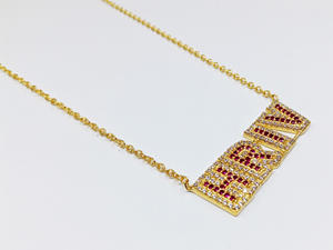 Cadena de plata de ley 925 con gemas chapadas en oro, collar de moda minimalista - Product Image 3