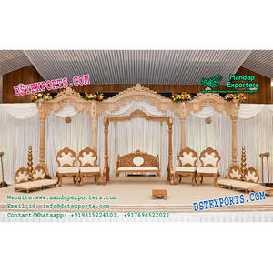 Escenario de Boda Imperial de Madera, Diseño de Última Generación, Fabricante de Escenarios para Bodas Reales, EE. UU. - Product Image 1