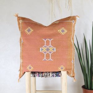 Cactus Silk <b>Pillow</b>, Moroccan Sabra <b>Pillow</b> (19",19") Cactus <b>Pillow</b> - Product Image 1