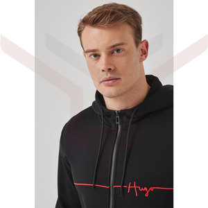 Sudadera de punto de gran tamaño para hombre, prenda básica de alta calidad, de color sólido, 100% algodón, personalizada, venta al por mayor, listo para enviar - Product Image 2