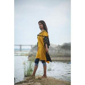 Kaftan en coton brodé pour femmes, vêtements de plage, longueur aux genoux, cover-ups, style boho, nouvelle collection 2021 - Product Image 4