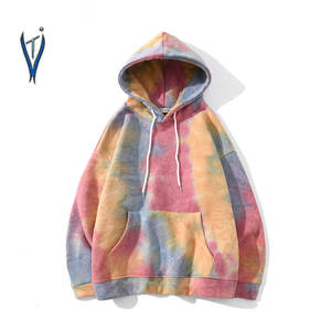 Gran oferta Unisex Tie Dye sudaderas con capucha bellamente bordado estampado transpirable polar de manga larga pulóver Popular invierno con capucha hombres - Product Image 1
