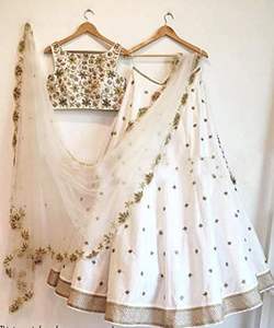 Lehenga — robe élégante avec Koti, tenue de soirée, avec des belles appliques, fonctionne pour fête/mariage, 2021 - Product Image 1