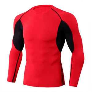 Venta superior Camisa de compresión para hombres Manga larga OEM En blanco UV Surf personalizado Impreso Rash Guards Tela sublimada para uso MMA - Product Image 5