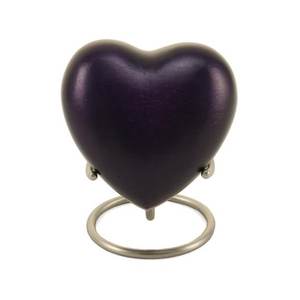 Urna de recuerdo de corazón, aspecto de máquina metálica, suministros funerarios, cenizas humanos - Product Image 2