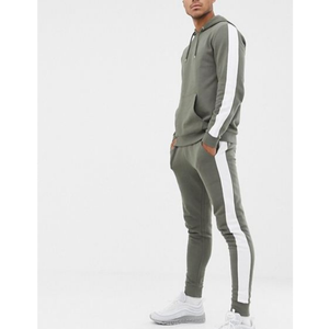 Chándal ajustado de 2 piezas personalizado para hombre, trajes deportivos para correr, chándal liso para hombre - Product Image 6