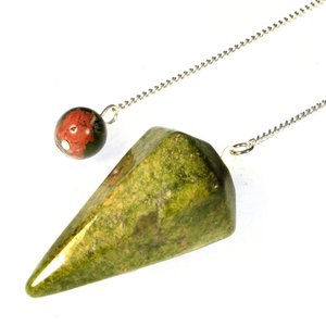 Péndulo de cono facetado de Unakite, increíbles cristales naturales para curación de radiestesia, artesanía de piedra semipreciosa para equilibrio de Chakra - Product Image 6