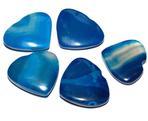 Achetez en ligne une pierre précieuse naturelle en sodalite en forme de cœur - Multicolore, taille 25-35 mm - Product Image 1