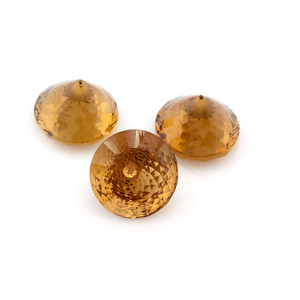 Natural Yellow <b>Citrine</b> Gemstones Brilliant Round Faceted Cut Loose Gems Third Party Certified Gopika Fine Wholesale Gem Lot - Product Image 1