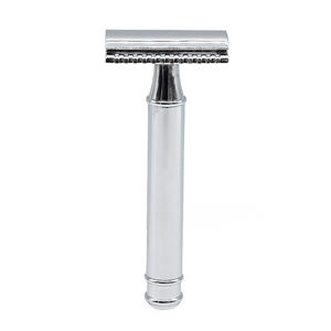 Maquinilla de afeitar de seguridad ajustable para hombre, nueva maquinilla de afeitar de doble filo, de Metal plateado brillante, 2022 - Product Image 1
