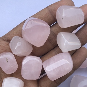 หินควอตซ์ธรรมชาติสีชมพูขนาด20มม. 30มม. นักเก็ตหินขัดแบบไม่เจาะขายส่งราคาโรงงานออนไลน์ - Product Image 1