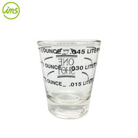 Verre à shot personnalisé, durable, classique, gradué, 1,5 oz, transparent, clair, vente en gros, marque IMS, logo personnalisable pour le café