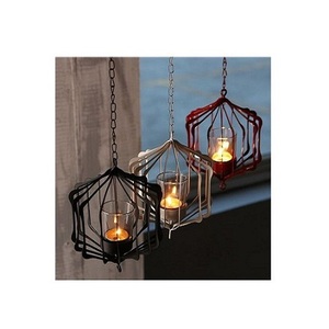 Portavelas de diseño único de 5 brazos, candelabro de Color negro de hierro hecho a mano de fabricante en la India - Product Image 6