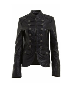 Jet Black Real Fox เสื้อโค้ทหนัง Zip Up & กระดุมสำหรับทุกเพศนักขี่จักรยานมีให้เลือกทุกสีหนัง - Product Image 1