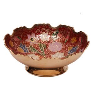 Bol à fruits décoratif en aluminium fait à la main, vaisselle de meilleure qualité bol de stockage de fruits indien avec finition en or - Product Image 4