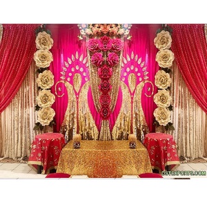 Shimmery <b>Stage</b> Backdrop for Wedding Events New Design Sequin Wedding Backdrop Curtain Wedding Reception Glittering Backdrop - Product Image 1