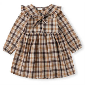 Nouvel arrivage de robe maxi d'été de princesse pour bébés filles sur mesure licou en satin à manches longues décontracté écologique - Product Image 1