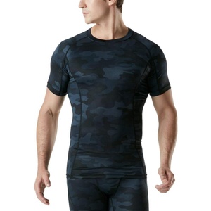 Conception personnalisée Fitness Gym Rash Guard pour hommes chemises de compression activé Sweat Top T-shirt de sport unisexe - Product Image 3