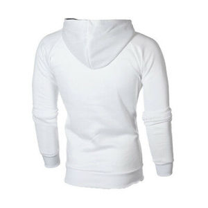 Sweat à capuche graphique zippé en coton blanc lourd de haute qualité pour hommes Logo personnalisé surdimensionné pour impression bouffante polaire d'hiver taille XS Soli - Product Image 2
