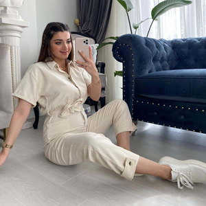 wholesale Custom Rhinestone Design High Quality Casual 100% Cotton Women Winter Crop Top <b>Plain</b> <b>Tracksuit</b> - Product Image 1