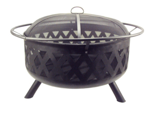 Copper and Black Iron Outdoor <b>Fire</b> Pit Round Bowl - Product Image 4