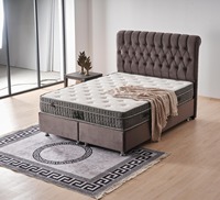 Matelas hybride Saturne en mousse à ressorts, antibactérien, certifié OEKO-TEX, pour chambre d'hôpital, meuble de maison contemporain, fabriqué en Turquie