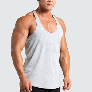 เสื้อกล้ามสีเทาอ่อนแบบใหม่สำหรับผู้ชาย/เด็กชาย คอลเลคชั่นฤดูร้อน ผลิตจากผ้าฝ้ายแท้ตามความต้องการของลูกค้า (OEM) - Product Image 5