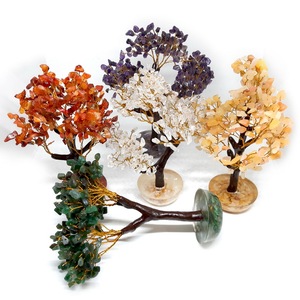 Árbol de Ágata Multicolor Feng Shui, Árbol de Cristal Curativo con Base de Orgón, Hecho a Mano en India, Obra de Arte Coleccionable de AL AQSA CRYSTAL GEMS - Product Image 1