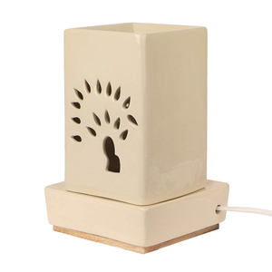 Diffuseur d'arômes électrique en céramique artisanal |   Lampe brûle-huiles essentiels pour l'aromathérapie, la maison, le bureau, le spa, le yoga, la relaxation et la décoration - Product Image 1