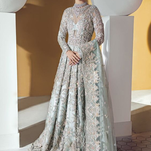 LATEST----BEAUTIFUL -- mariée-plancher-longueur-robe élégant embelli dans le verre cristal perles en pierre pour mariage = 2021 - Product Image 1