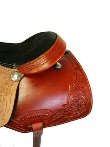 Juego de tachuelas de sillín occidental de cuero sintético Premium 14-18 \ "tamaño tipo inglés cuello de pecho Headstall & Reins D13 - Product Image 3