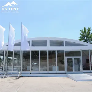 כבד החובה תעשייתית מחסן אוהל חתונה מסיבת arcum עקומת אוהל עם זכוכית ABS קיר