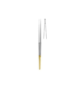 Diam-n-Dust Micro Ring Forceps Straight-Avec plate-forme courte en acier inoxydable, 21 cm - 8 1/4 "de diamètre - Product Image 4