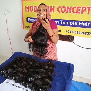 Venta al por mayor 100% Virgen indio Natural Bodywave negro extensiones de cabello humano con estilo suelto de onda profunda - Product Image 5