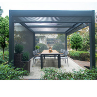 Nouveau Moderne en Plein Air Étanche Jardin Arches Arbors Pergola de Persienne En Aluminium Pergola En Aluminium