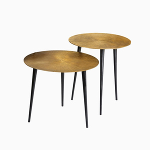 Sunburst Round Aluminium Table Set of 2 Modern Round Made in India Top All Office Home Room Restaurant Super Market 2022 Best - Product Image 1