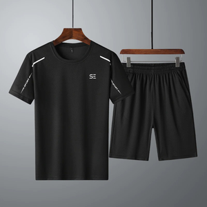 Conjunto de camiseta y pantalones cortos para hombre, diseño personalizado, chándal deportivo, 2 piezas - Product Image 3