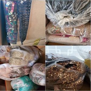 16942-KS Encaje de cinta elegante con cuentas/tubo/Piedra/lentejuelas Textiles y productos de cuero - Product Image 1