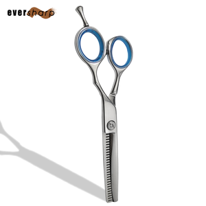 Ciseaux à effiler professionnels Eversharp en acier inoxydable, 32 dents, manche bleu, pour droitiers - Product Image 3