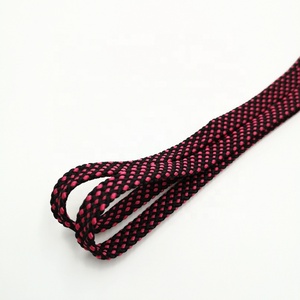 Lacets plats en polyester personnalisés, vente en gros, très demandés, largeur 8-10 mm, avec embouts en plastique transparent <span class=keywords><strong>pour</strong></span> chaussures de sport - Product Image 1