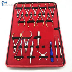 Orthodontic TOOLS ASSORATED Dental Orthodontic <b>PLIERS</b> <b>Set</b> 18 Pieces Orthodontic Tool <b>Set</b> Gold Plated CE 3 Years Manual 2 Years - Product Image 6