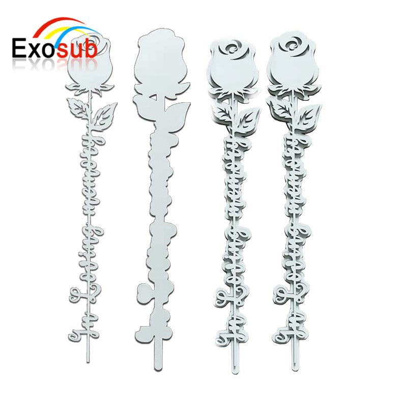 Белая краска Сублимация МДФ влюбленная память Роза от Exosub