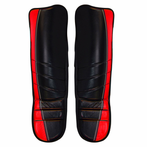 Protège-tibias d'arts martiaux pour adultes personnalisables EVA et cuir avec logo anti-poids pour la protection - Product Image 5