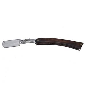 Rasoir manuel pliable pour hommes, outils de beauté, de coiffeur, lame en acier, avec manche en bois élégant en acier inoxydable, CE - Product Image 5