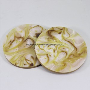 Ensemble de 6 sous-verres ronds en nacre de qualité supérieure pour la décoration de la maison et des fêtes de table de cuisine fabriqués en Inde - Product Image 5